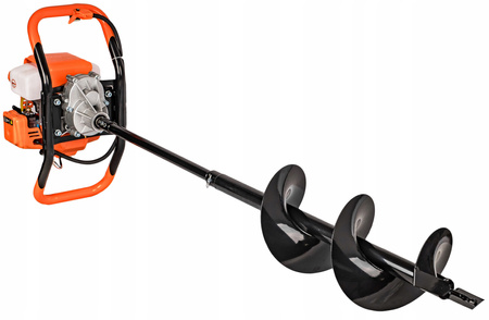 Wiertnica glebowa świder spalinowy 1-os do gleby ziemi 3 wiertła przedłużka GEKO