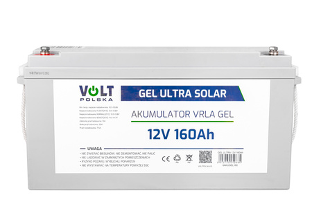 Akumulator żelowy głębokiego rozładowania 12V 160Ah GEL ULTRA SOLAR VOLT POLSKA