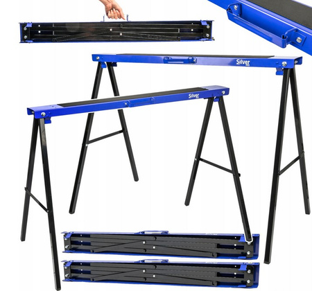 Stojaki podstawa warsztatowa składane koziołki robocze 2x 200kg zestaw 2szt SILVER