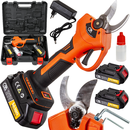 Sekator akumulatorowy kowadełkowy nożyce ogrodowe elektryczne 2 x AKU CATA C83006 MAR-POL