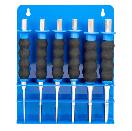 Zestaw wbijaki dobijaki cylindryczne punktaki z osłoną 3-8 mm 6szt FALON-TECH