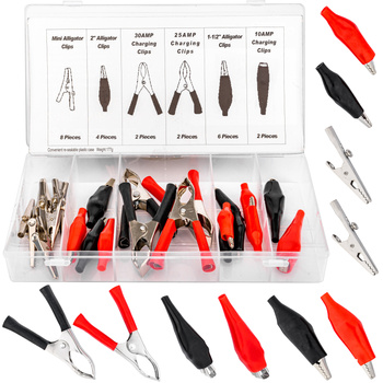 Zestaw krokodylków i złączek 24 elementy oraz sortownik TRADE HOUSE