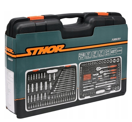 Zestaw nasadek grzechotki 216 el STHOR 58691 YATO