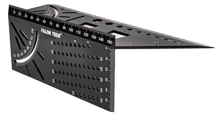 Kątownik japoński aluminiowy stolarski 3D przymiar miara miarka linijka FALON-TECH