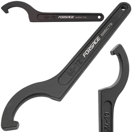 Klucz hakowy z noskiem do nakrętek RF - 68-72 mm FORSAGE