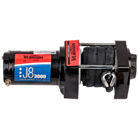 Wyciągarka wciągarka 3000lbs samochodowa 12v 1360 kg lina syntetyczna ślizg TITANIUM WINCH