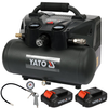 Kompresor bezprzewodowy bezolejowy pompka akumulatorowa 2x3Ah YT-23241 YATO