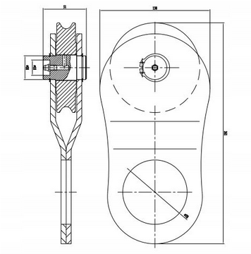 Zblocze linowe wyciągarki bloczek 8T TITANIUM WINCH