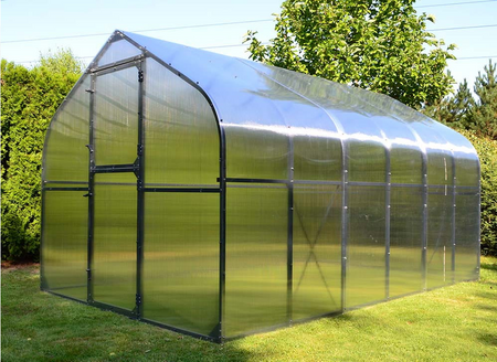 Szklarnia ogrodowa poliwęglan premium plus 250x400 10m2 kolor antracyt PTF