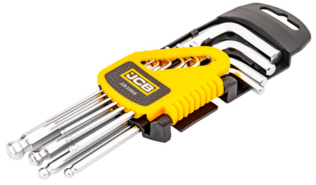 Zestaw klucze imbusowe wkrętaki imbusy crv z kulką 10el 1,27-10mm JCB