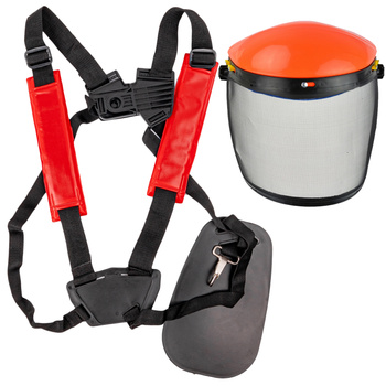 Zestaw maska ochronna i szelki do kosy spalinowej DEMON