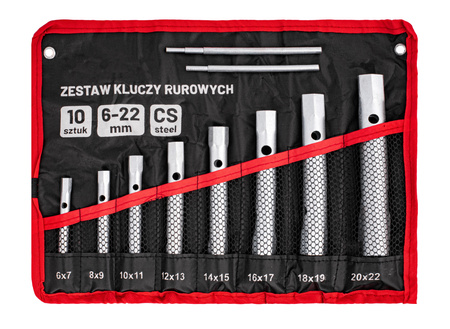 Klucze rurowe 6-22 mm zestaw kluczy 10 el. +płachta AW NARZĘDZIA