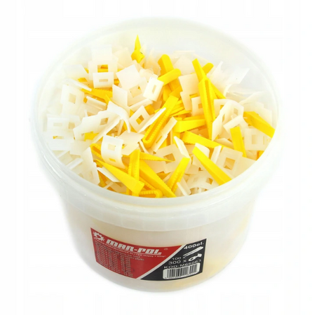 System poziomowania płytek +szczypce (zestaw 300 klipsów, 100 klinów) MAR-POL