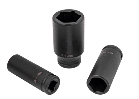 Nasadki udarowe klucze nasadowe długie 1/2" zestaw nasadek 10-32 mm 13el MAR-POL