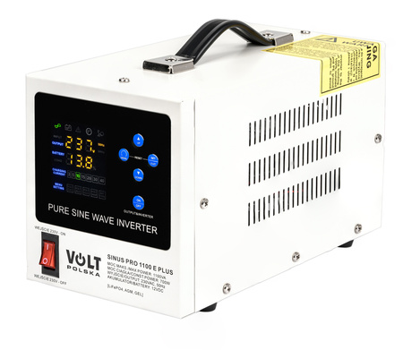 Przetwornica UPS Awaryjne Zasilanie Pieca CO SINUSPRO-1100E PLUS (12V/230V/1100W) VOLT POLSKA