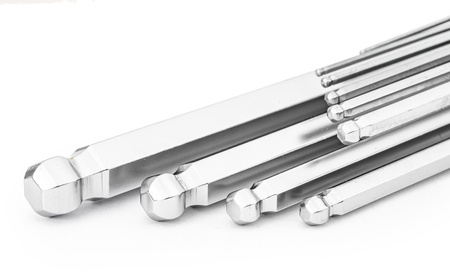 Zestaw klucze imbusowe wkrętaki imbusy crv długie z kulką 10el 1,27-10mm JCB