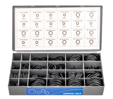 Oringi uszczelki uszczelka metryczne 900 szt. HNBR SEA SILVER