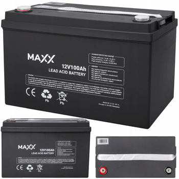 Akumulator bezobsługowy lead acid vrla do zasilacz awaryjny ups 12V 100Ah MAXX