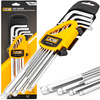 Zestaw klucze imbusowe wkrętaki imbusy crv długie z kulką 10el 1,27-10mm JCB