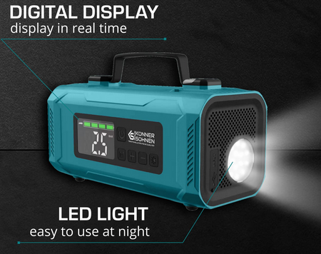 Urządzenie rozruchowe z kompresorem KS JSP-2000 prostownik 14800mAh Könner & Söhnen