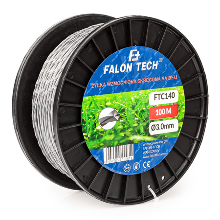 Żyłka do głowicy kosy podkaszarki spalinowej ze zbrojonym drutem 100m 3mm