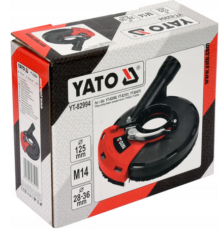 Osłona przeciwpyłowa odsysająca do szlifierki kątowej przystawka 125 mm YATO