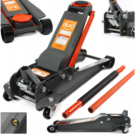 Podnośnik niskoprofilowy samochodowy 95-550 mm + guma lewarek żaba 4T BJC