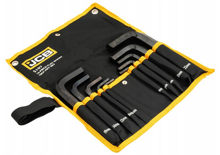 Zestaw klucze imbusowe wkrętaki imbusy krótkie crv płachta 10el 6-22mm JCB