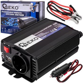 Przetwornica napięcia 24V/230V 350W/700W GEKO