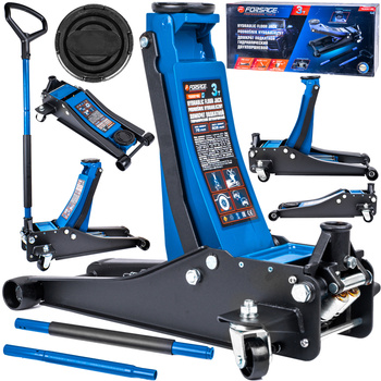 Podnośnik warsztatowy hydrauliczny 3T 2-tłokowy niskoprofilowy FORSAGE