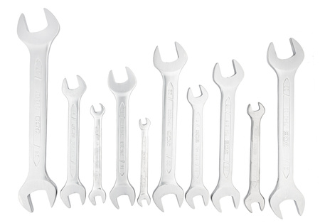 Klucze płasko oczkowe dwustronne zestaw płachta satyna Cr-V 10el 6-27mm JCB