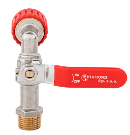 Zawór kulowy czerpalny 1/2" z szybkozłączką DIAMOND