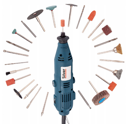 Mini szlifierka drill multiszlifierka wielofunkcyjna frezarka 160w 400 el SILVER