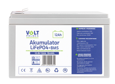 Akumulator LiFePo4 12Ah 10A 12V BMS VOLT POLSKA