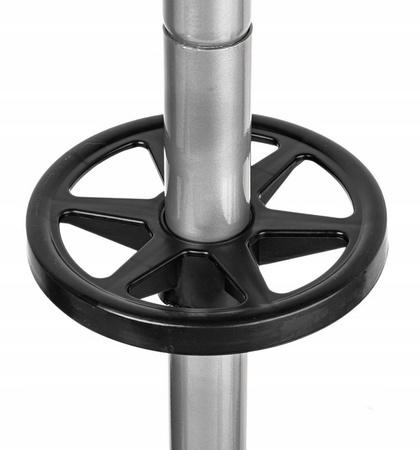 Stojak na opony koła felgi regał pionowy z kółkami na 4 opony do garażu SILVER