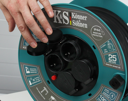 Przedłużacz bębnowy 25 m 4 gniazda KS CR-25M Könner&Söhnen KS