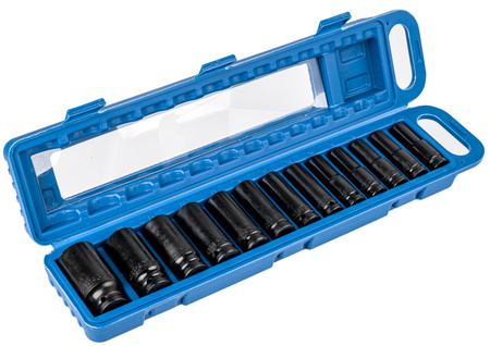 Nasadki udarowe klucze nasadowe 1/2'' 10-32MM 13el SILVER