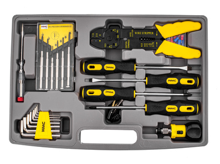 Zestaw narzędziowy klucze nasadowe wkrętaki bity szczypce 135 el. WMC