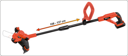 Podkaszarka akumulatorowa 18V + akumulator 2Ah i ładowarka YATO