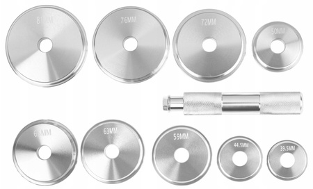 Zestaw do montażu łożysk i uszczelniaczy walizka adaptery 39,5 - 81 mm 10 elem. FALON-TECH