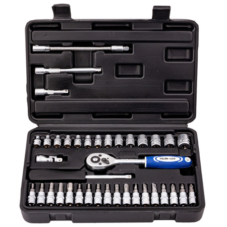 Zestaw kluczy nasadowych 1/4" 38el TORX BITY klucze nasadowe FALON-TECH