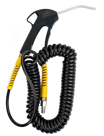 Pistolet pneumatyczny do przedmuchu kabiny przedmuchiwania wąż spiralny 6m 1/4" JCB