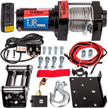 Wyciągarka elektryczna 3000 LBS ATV J8 Titanium Winch