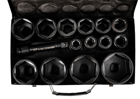 Zestaw nasadki udarowe głębokie do klucz pneumatyczny 3/4" 15el 17-65mm JCB