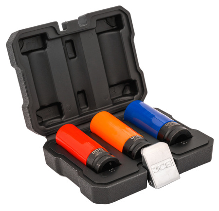 Klucz pneumatyczny udarowy do kół 1/2" BJC + nasadki do felg 17 19 21mm JCB