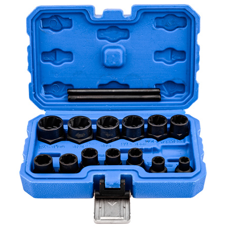 Nasadki wykrętaki do zniszczonych śrub nakrętek 15SZT. GEKO