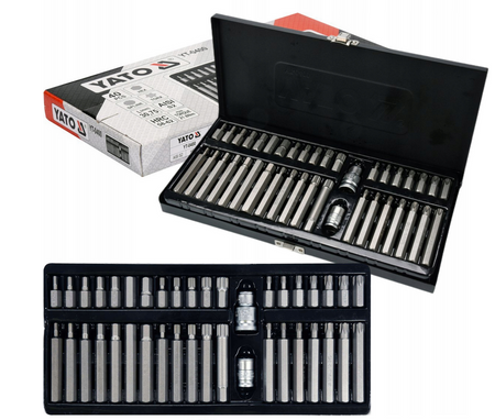 Zestaw bitó bity TORX HEX SPLINE 40 sztuk walizka YT-0400 YATO