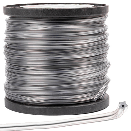 Żyłka tnąca do głowicy kosy spalinowej podkaszarki zbrojona z drutem 100m 2,4 mm gwiazdka