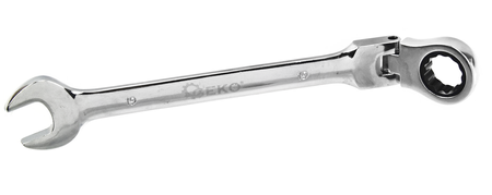 Klucze płasko-oczkowe z grzechotką łamane 8-19 6el. GEKO