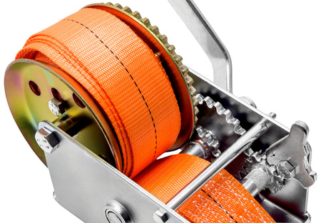 Wyciągarka wciągarka ręczna korbowa taśmowa pasowa na korbę 1125kg 2500 LBS FALON-TECH